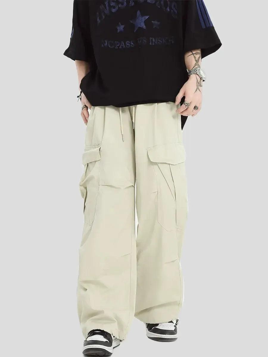 Pleated Multi-Pocket Cargo Pants