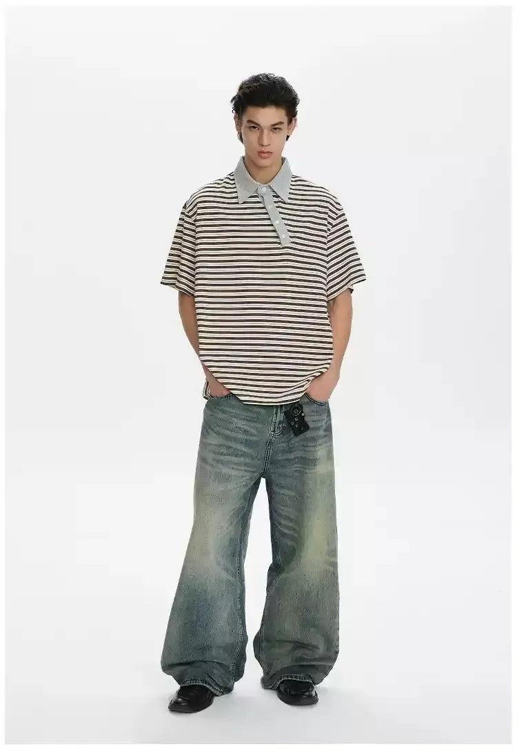 Irregular Button Line Polo