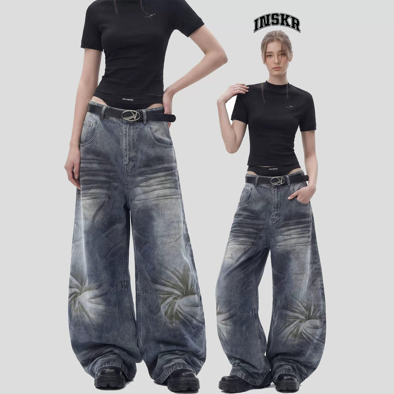 Fade Spots Grunge Whiskers Jeans