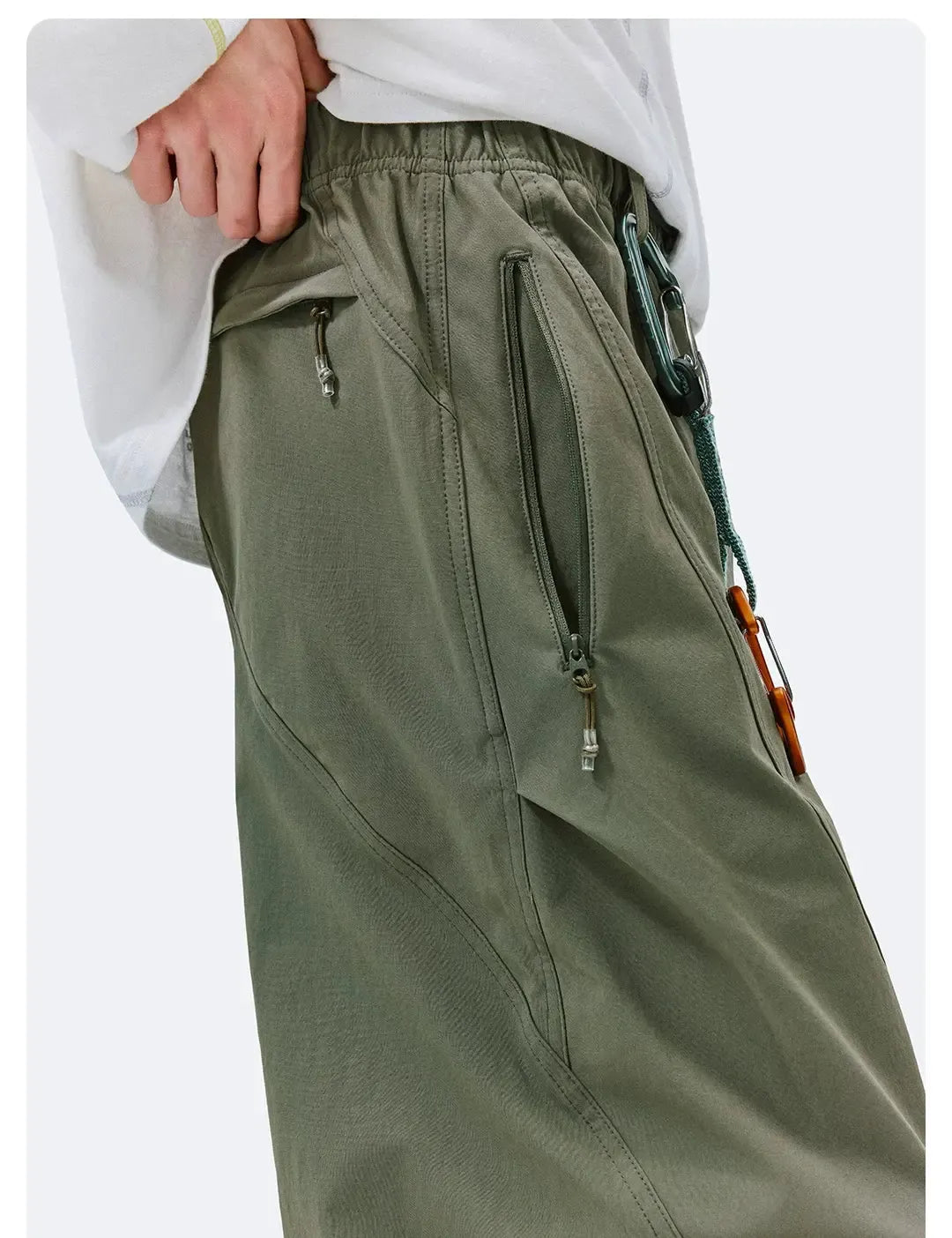 Structured Adjustable Waist Utility Pants
