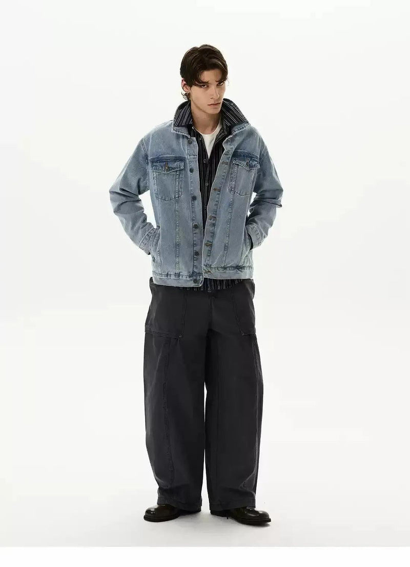 Washed Buttoned Denim Jacket