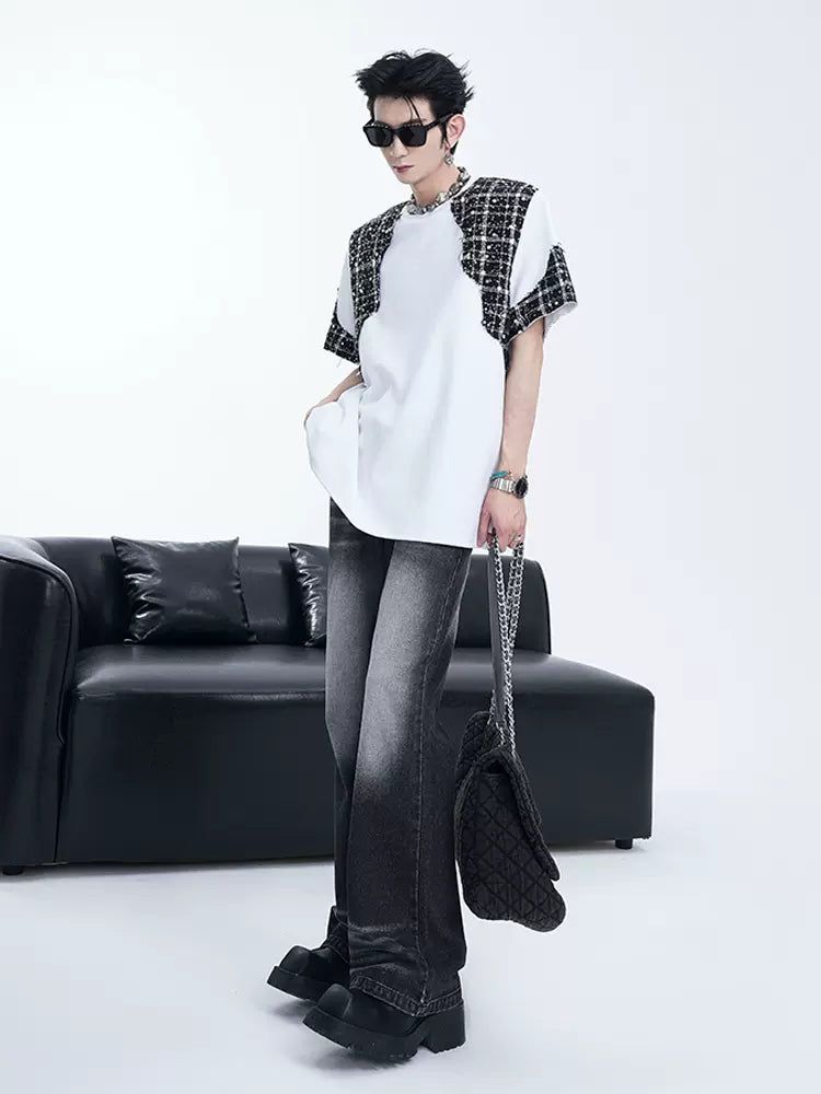 Spliced Parisian Style T-Shirt