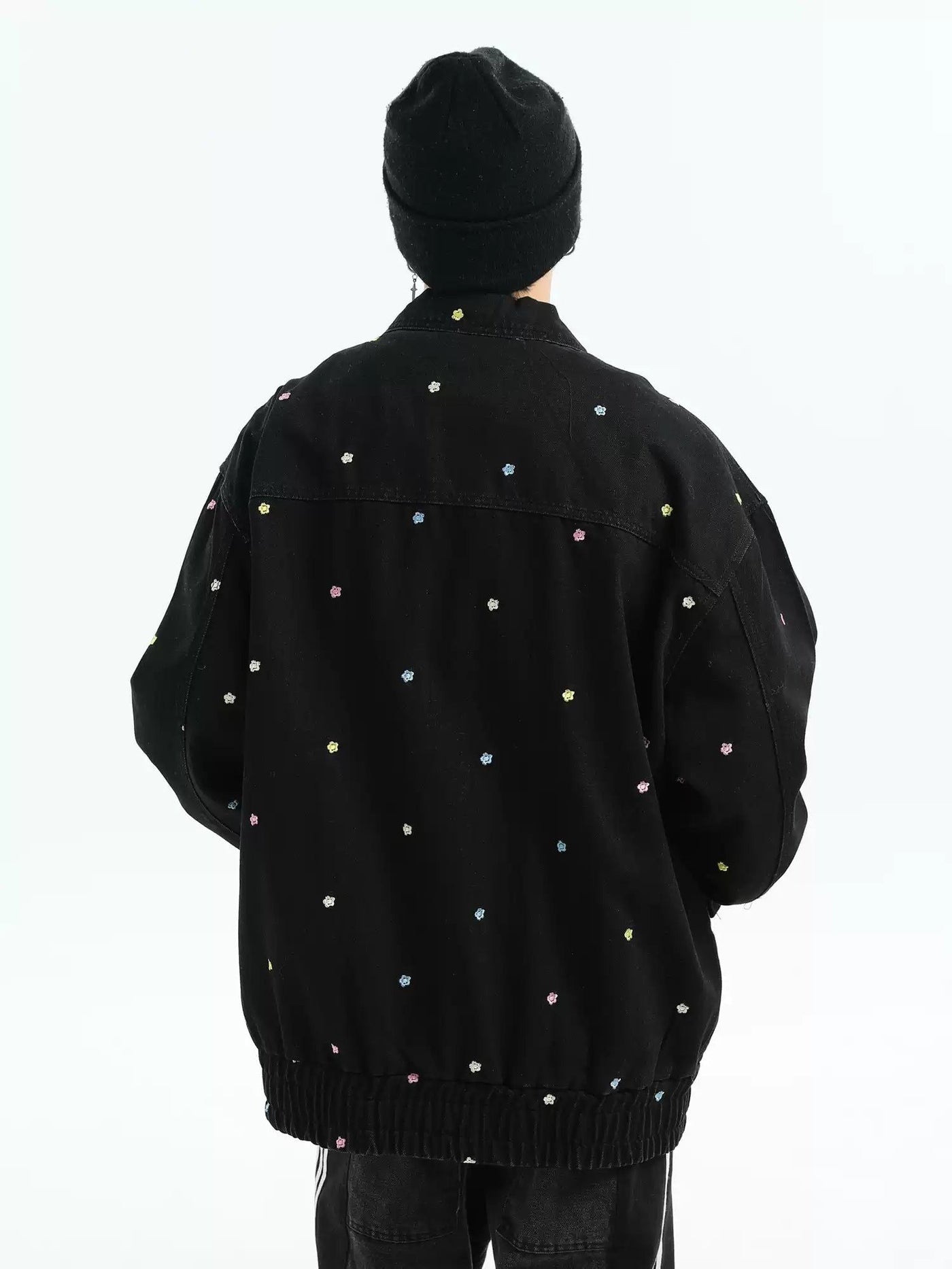 Tiny Scattered Flowers Denim Jacket