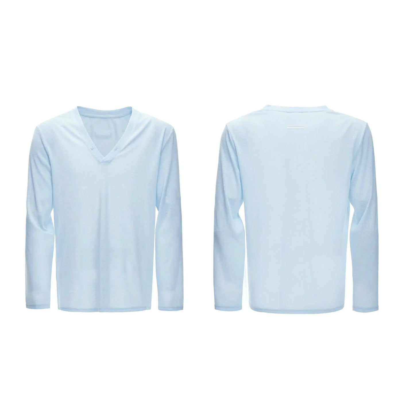 Deep V-Neck Long Sleeve T-Shirt
