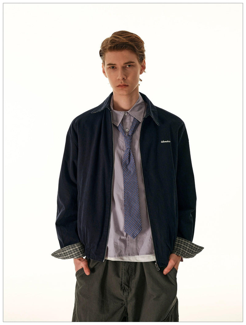 Clean Fit Reversible Plaid Jacket