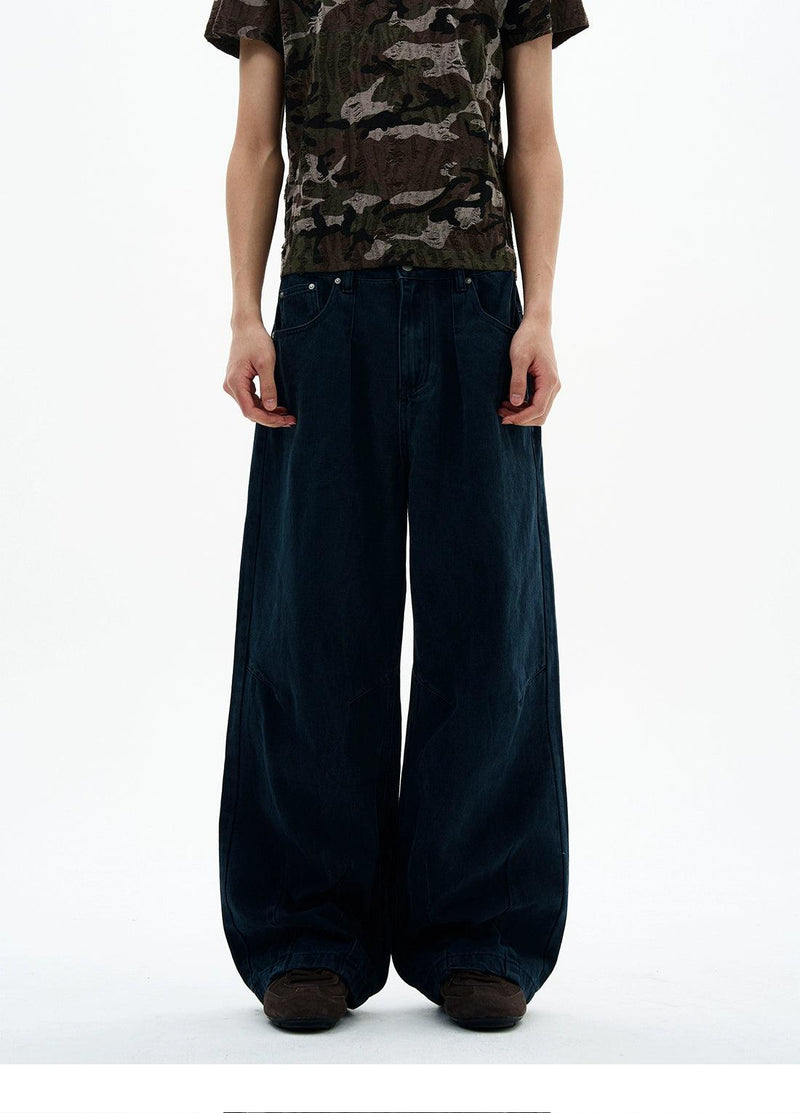 Utility Washed Wide Jeans