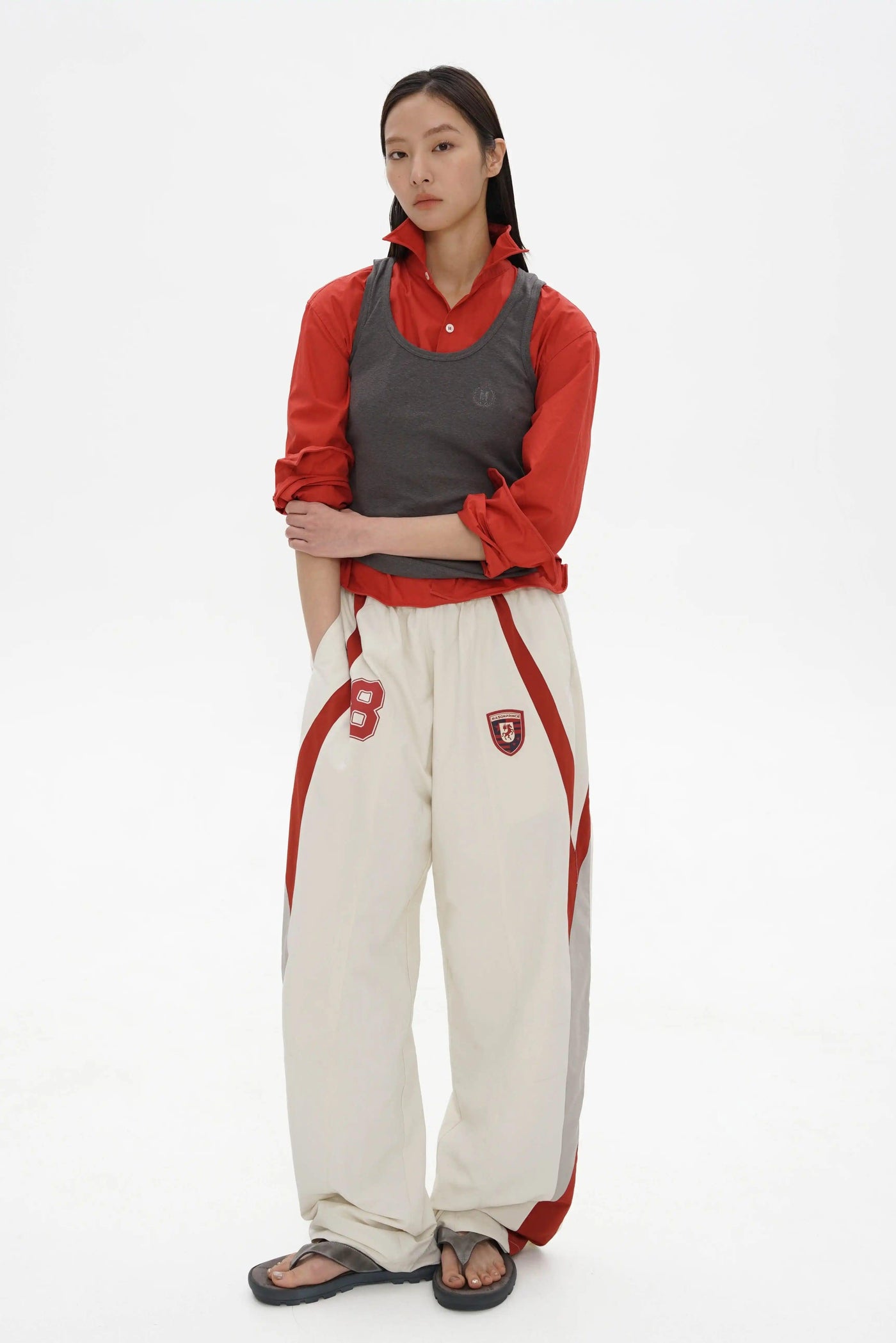 Sports Style Gartered Track Pants