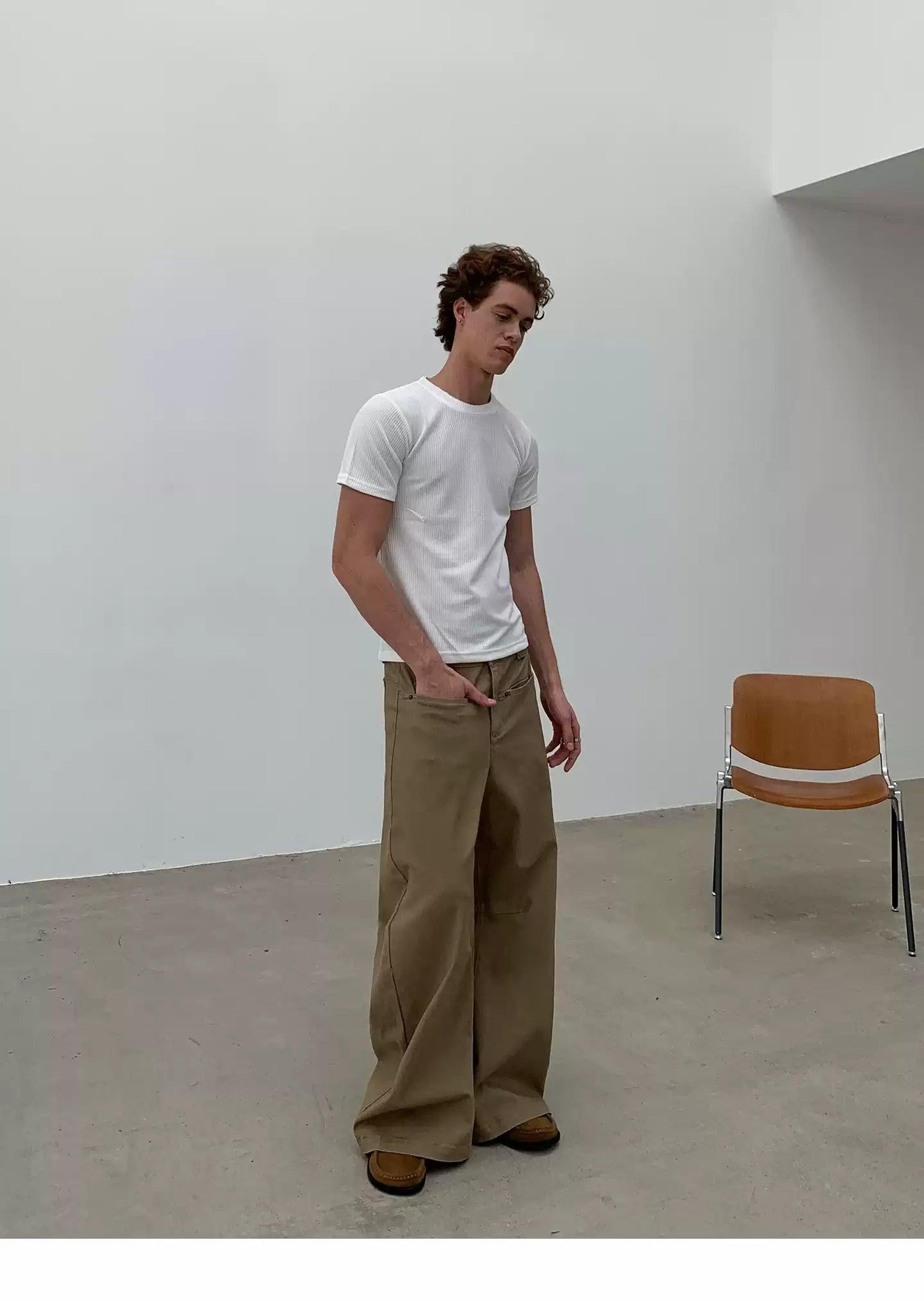 Versatile Pocket Detail Wide Pants