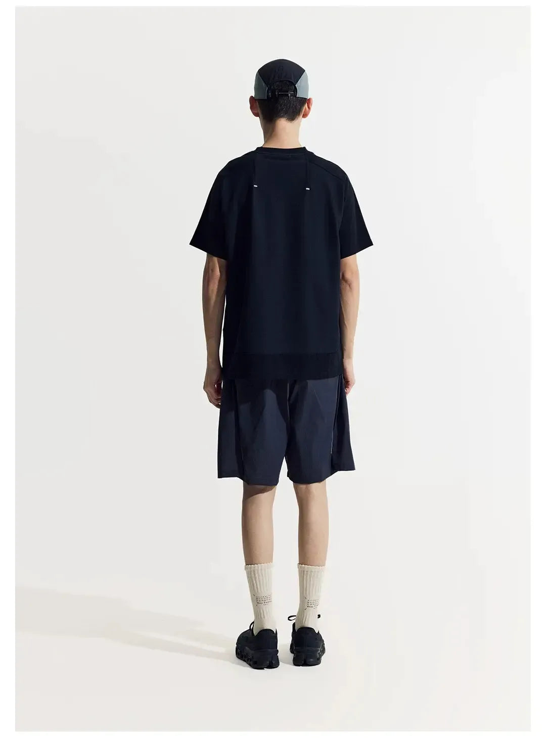 Contrast Spliced Panel Sports T-Shirt