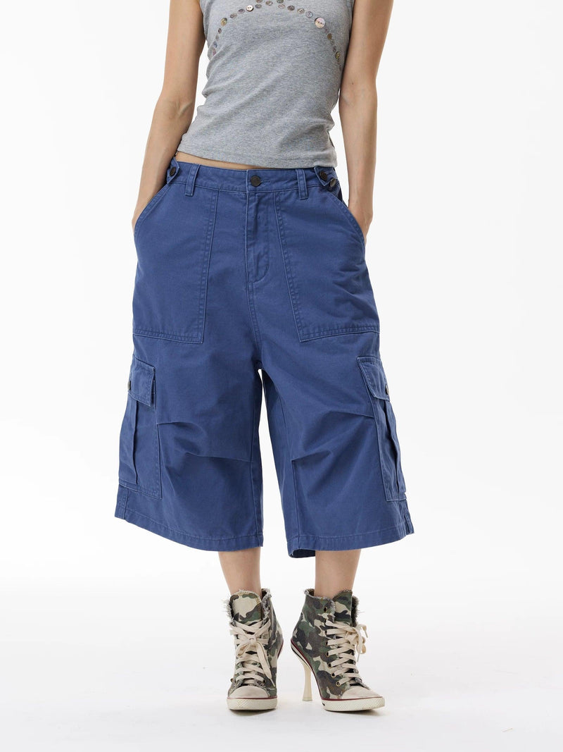 Multi-Pocket Streetwear Cargo Shorts