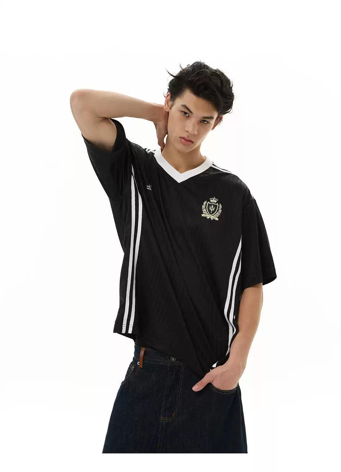 V-Neck Sports Jersey T-Shirt