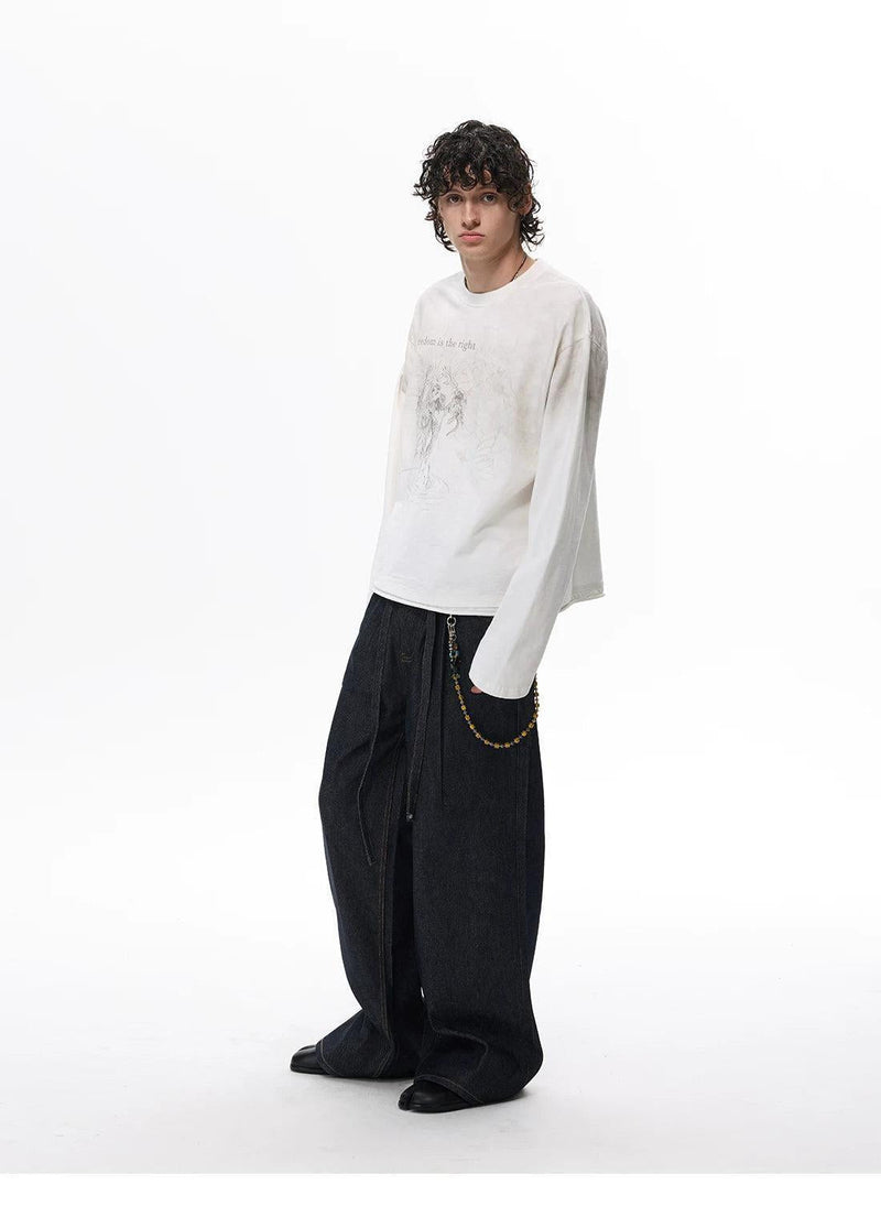 Sketch Graphic Print L/S T-Shirt