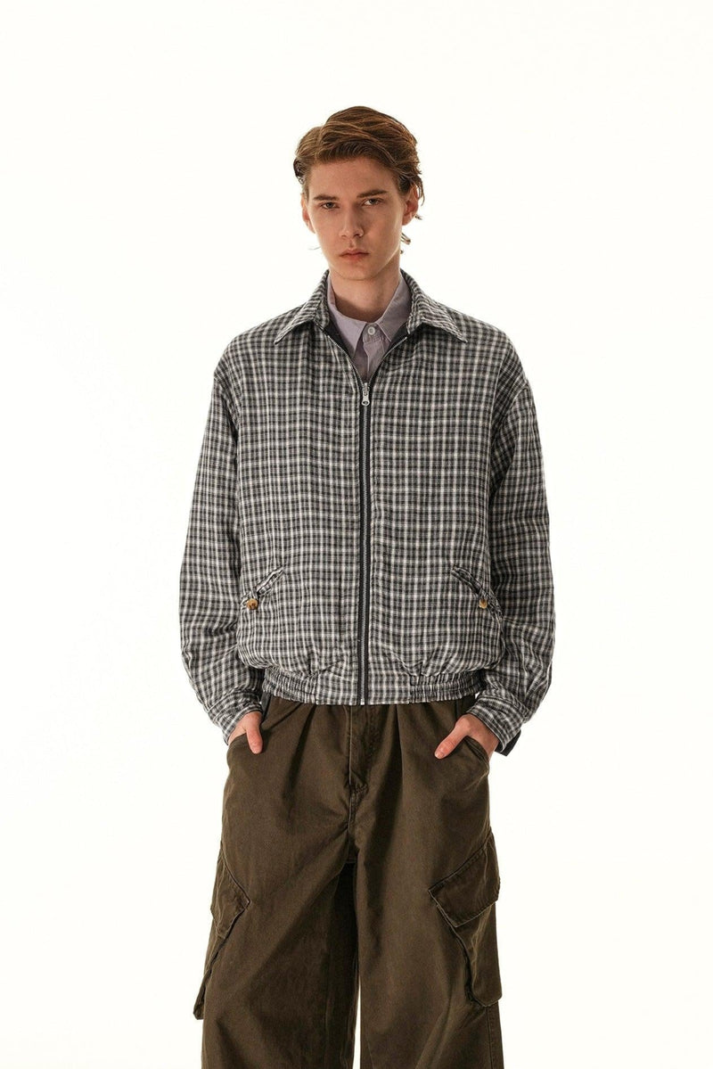 Clean Fit Reversible Plaid Jacket