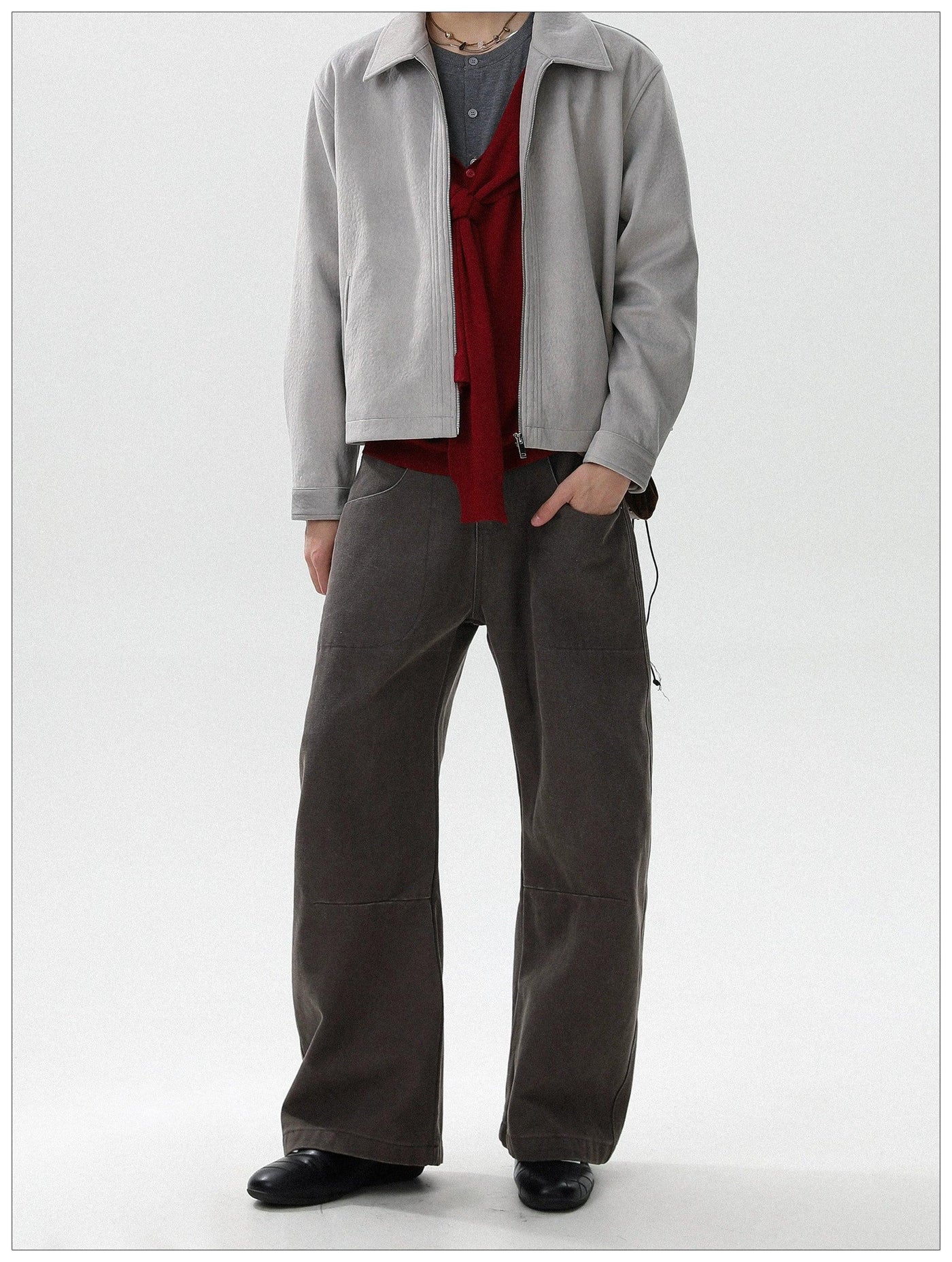 Washed Straight Carpenter Pants
