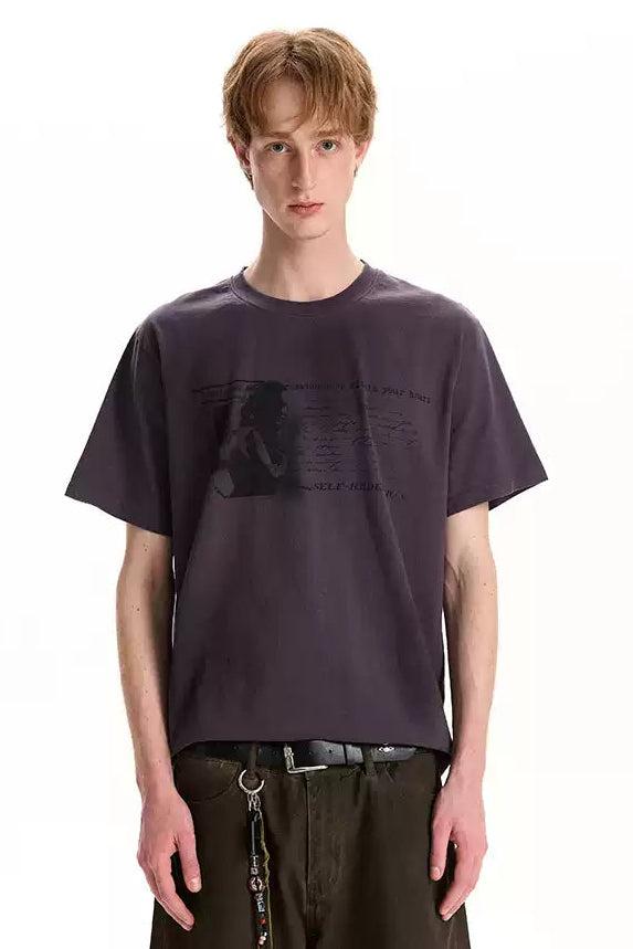 Ink Print Detail T-Shirt