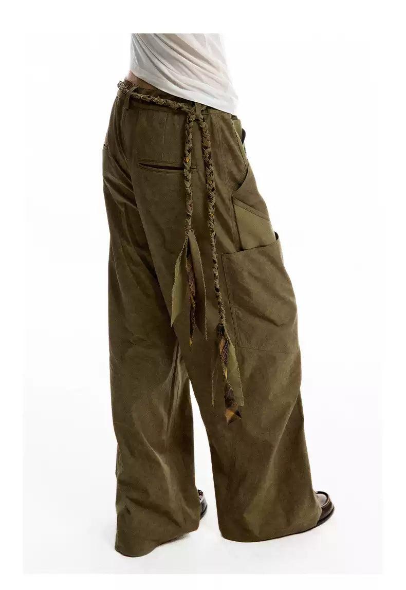 Decorated Drawstrings Cargo Pants