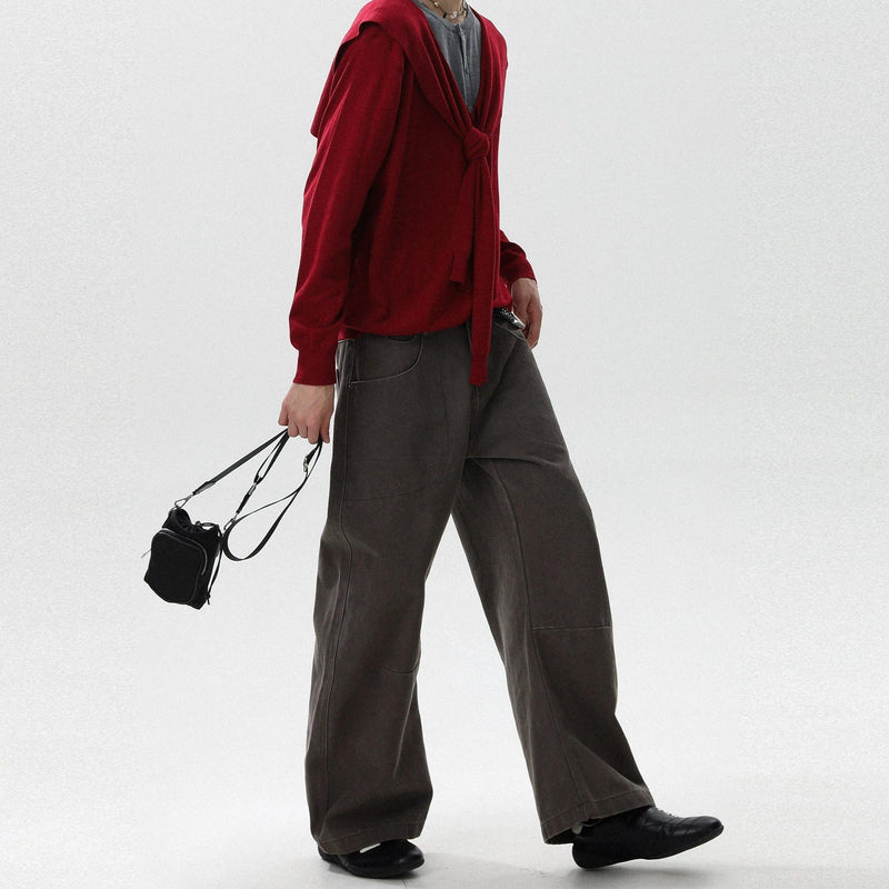 Washed Straight Carpenter Pants