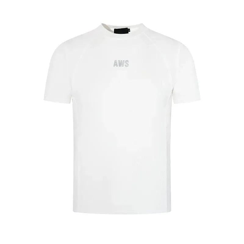 Textured Graphic Letter T-Shirt