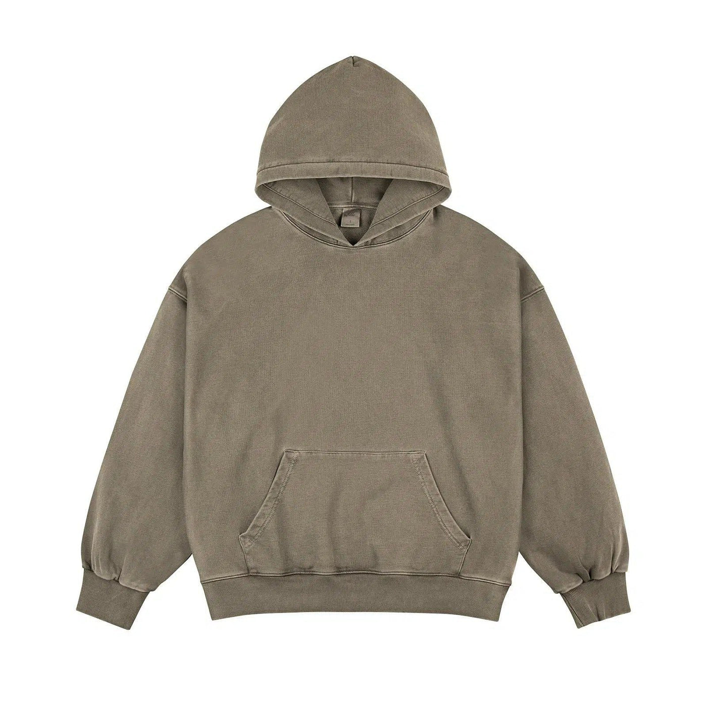Zipped Washed Casual Hoodie