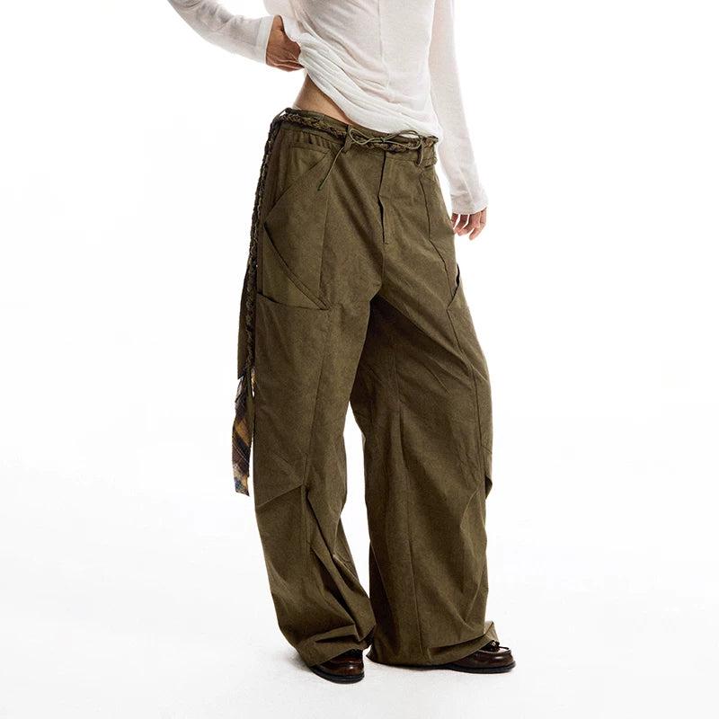 Decorated Drawstrings Cargo Pants