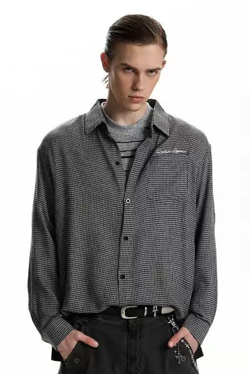 Breast Pocket Boxy Checkered Shirt