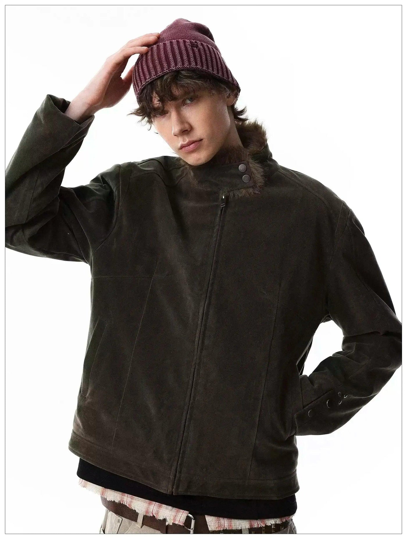 Clean Fit Micro Suede Boxy Jacket