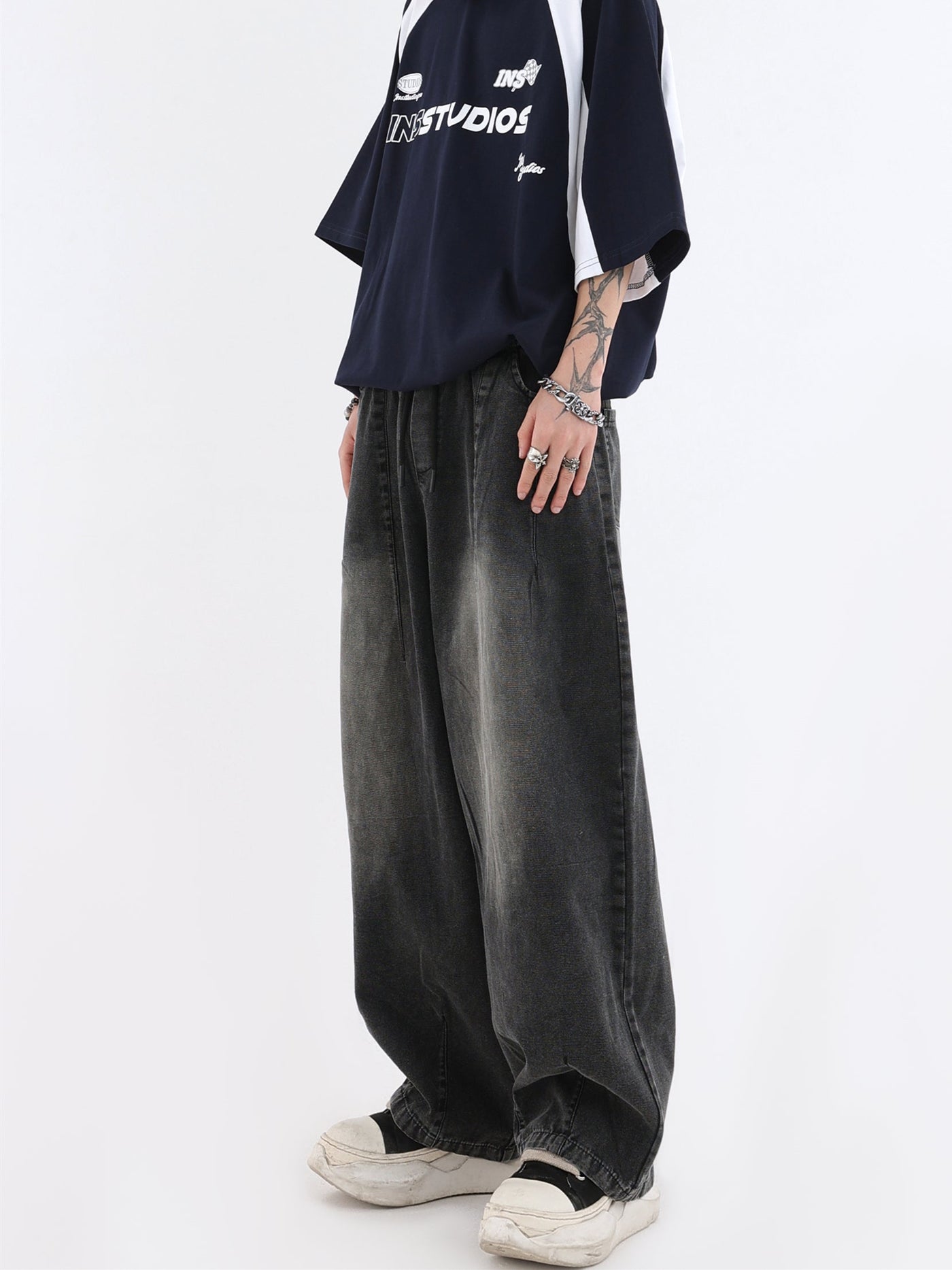 Gradient Wide Leg Jeans
