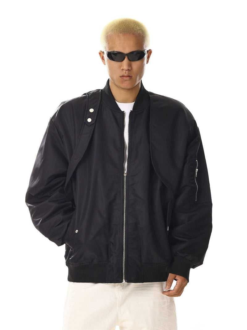 Asymmetric Structured Bomber Jacket