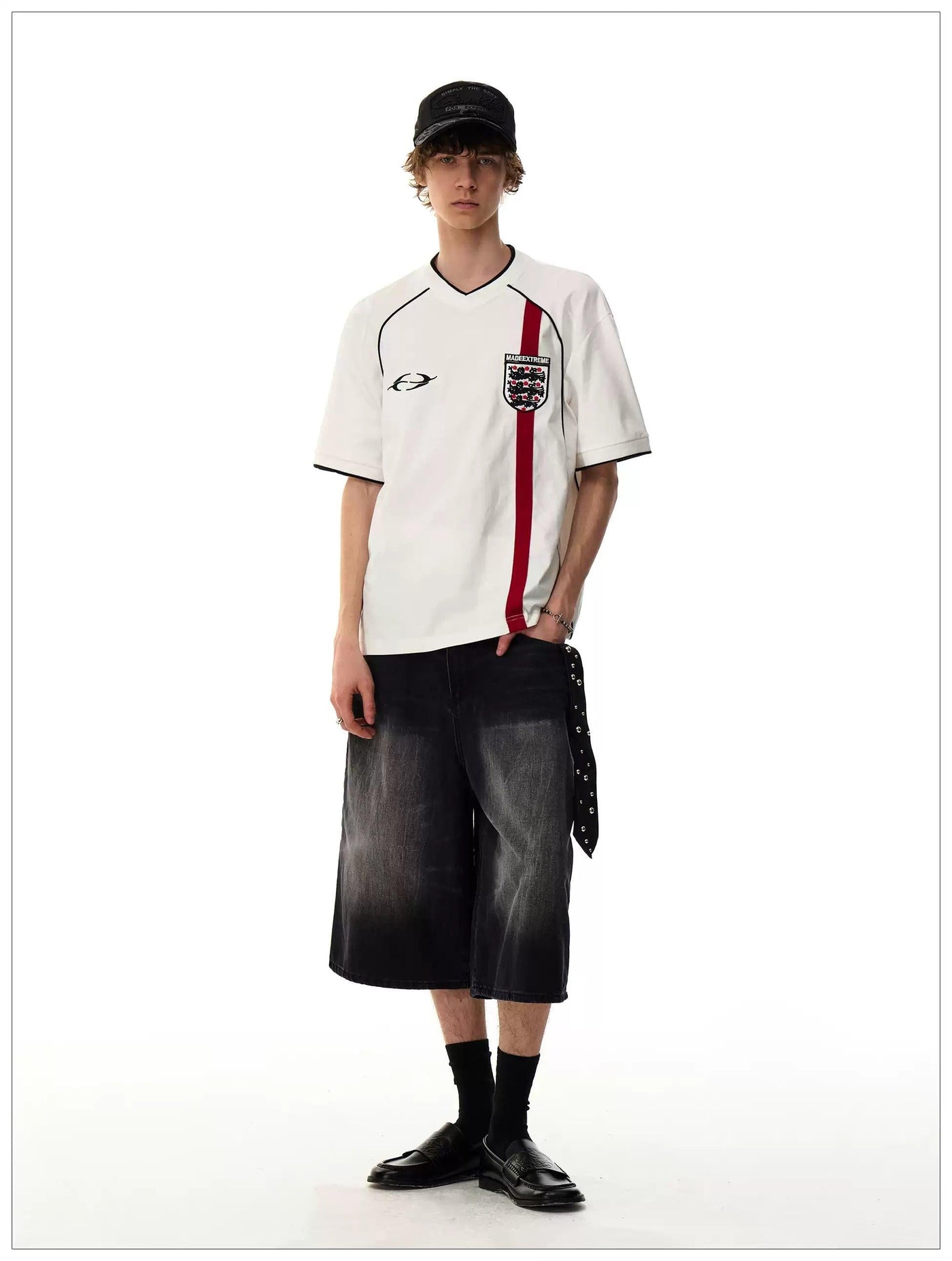 Contrast Piping Racing Style T-Shirt