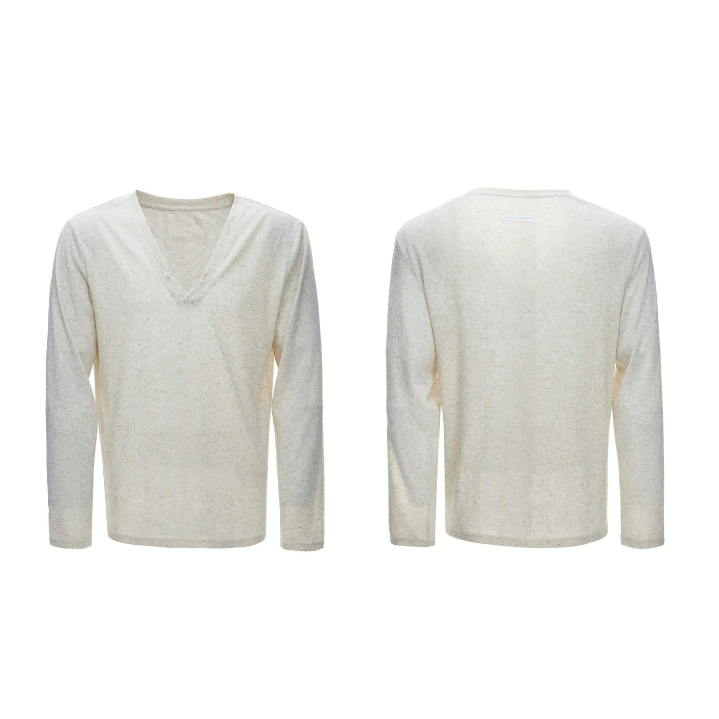 Deep V-Neck Long Sleeve T-Shirt