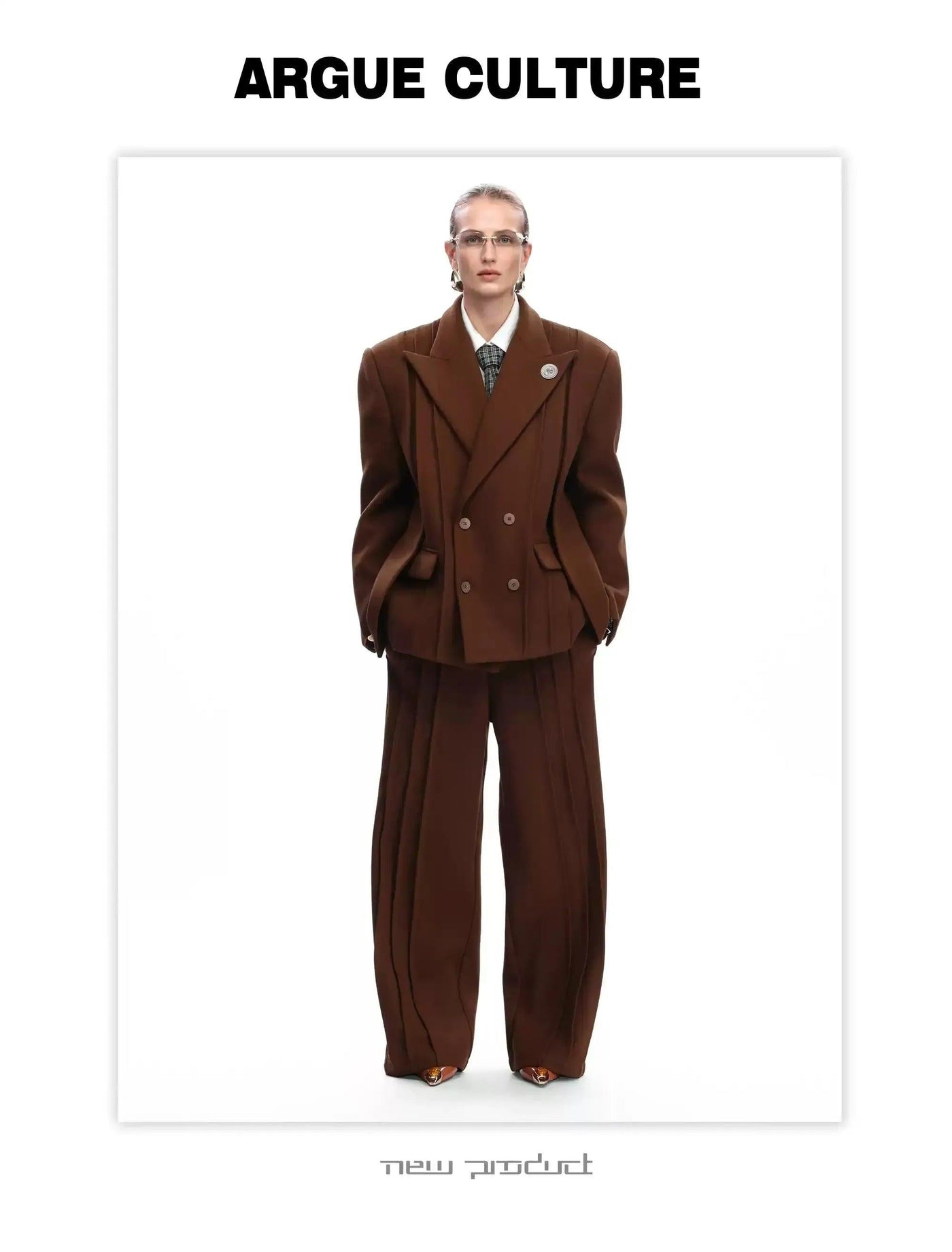Peak Lapel Blazer & Pleated Pants Set