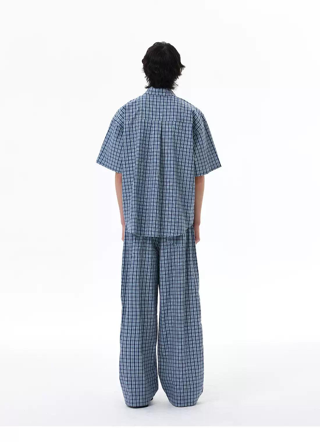 Relax Fit Gingham Shirt & Pants Set