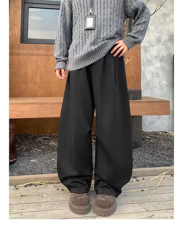 Pleated Loose Fit Sweatpants
