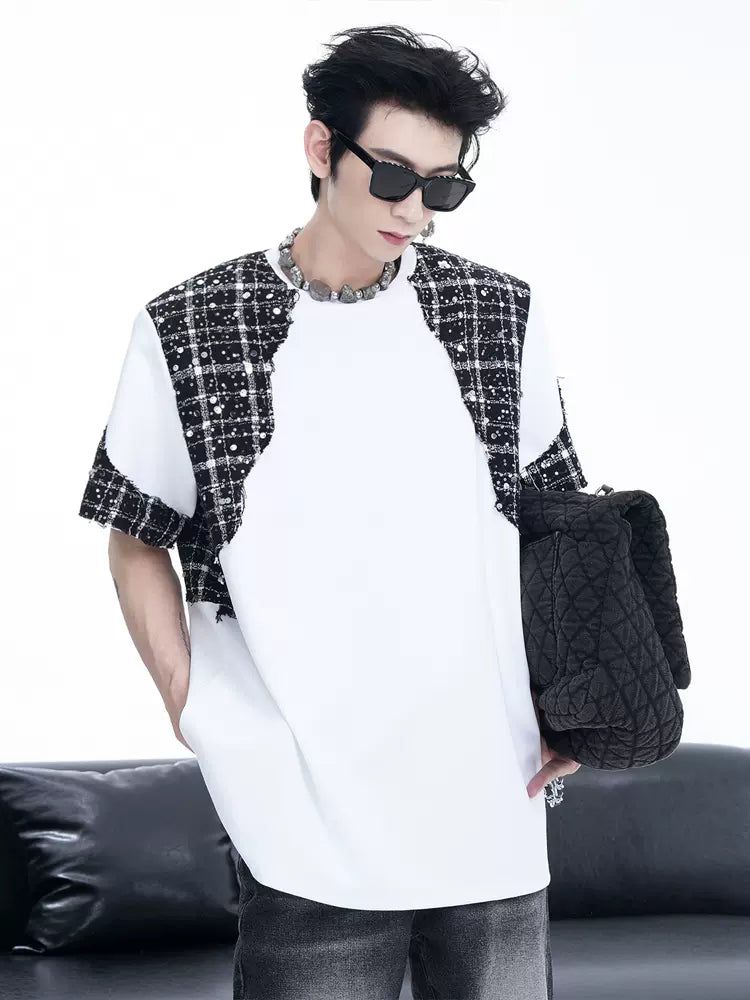 Spliced Parisian Style T-Shirt