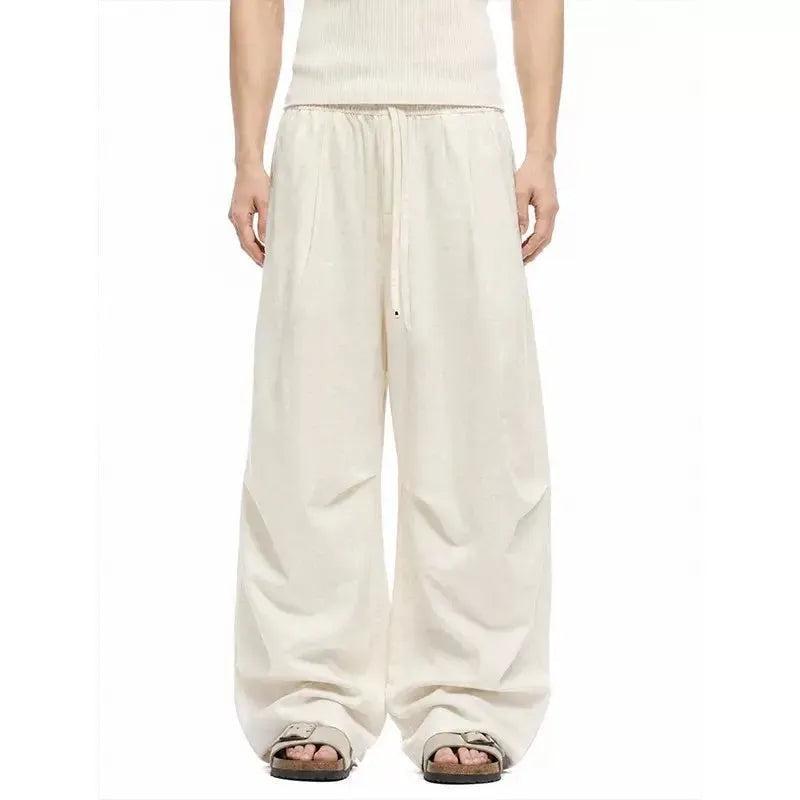Lyocell Linen Blend Wide Leg Sweatpants