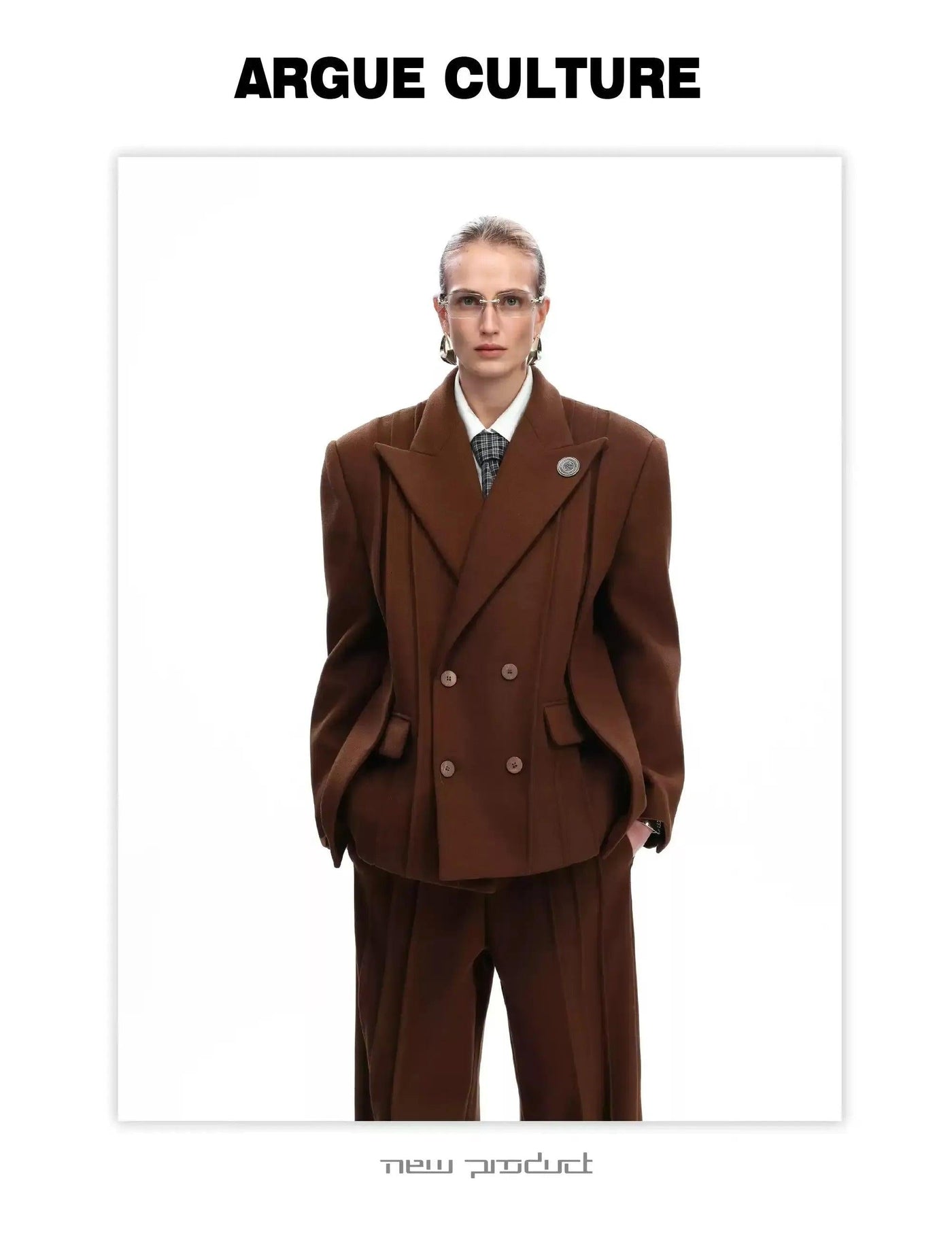 Peak Lapel Blazer & Pleated Pants Set