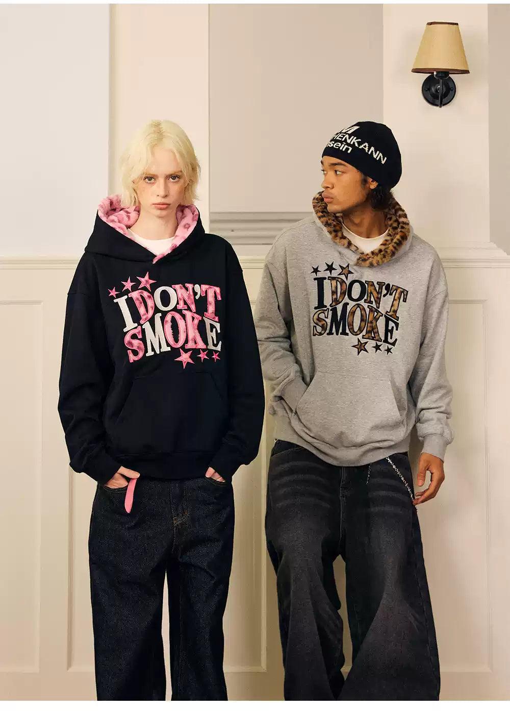 Faux Fur Splice Detailing Hoodie