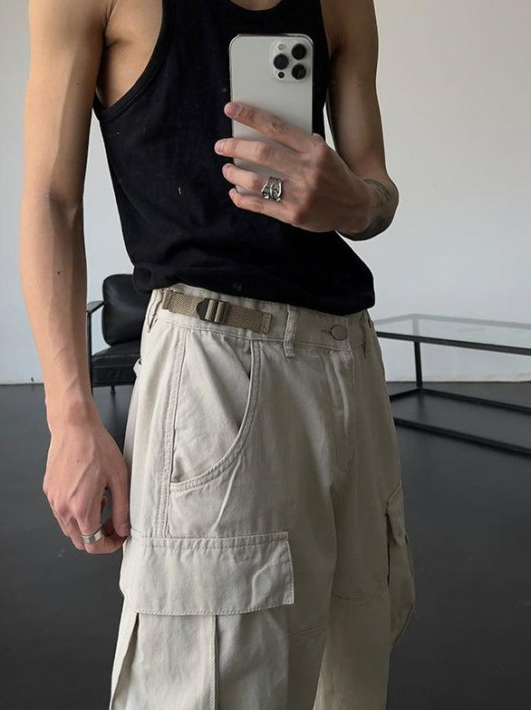 Loose Straight Pocket Cargo Pants