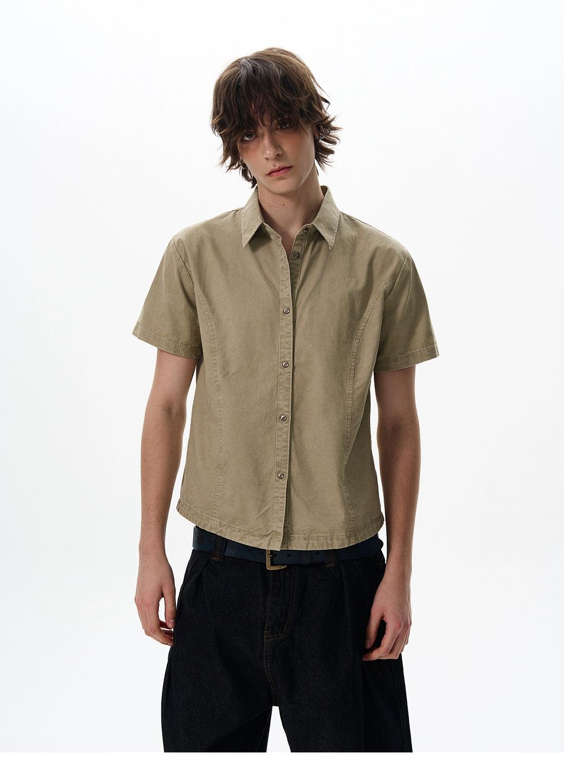 Washed Short Denim Shirt