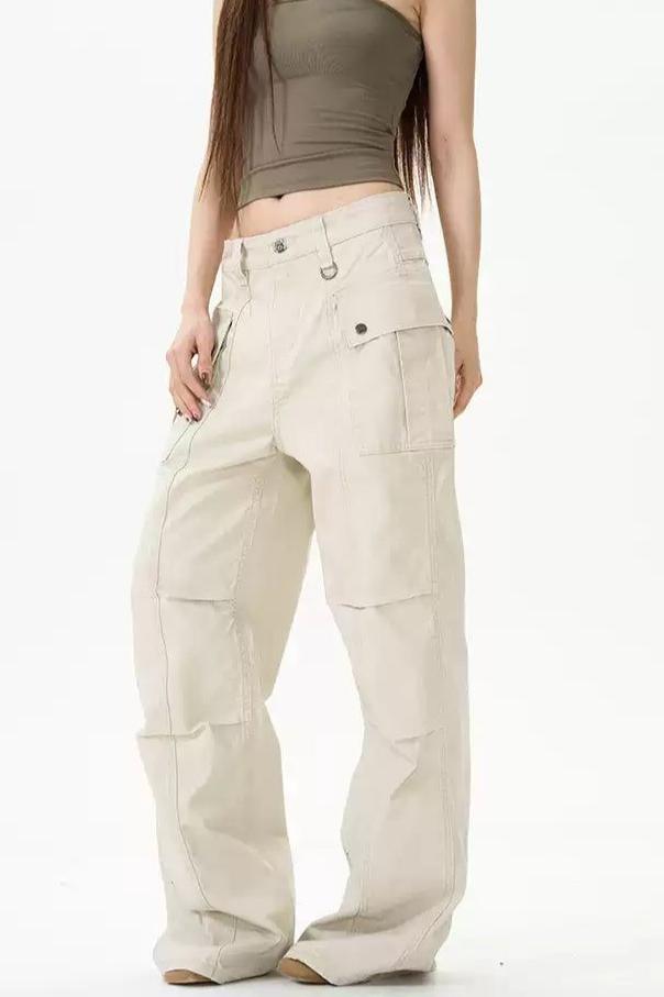 Washed Carpenter Style Jeans