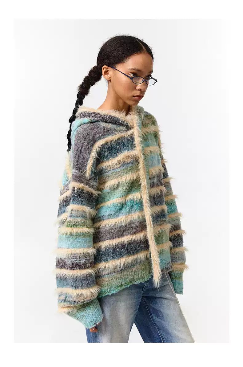 Fur Lines Hooded Jacket