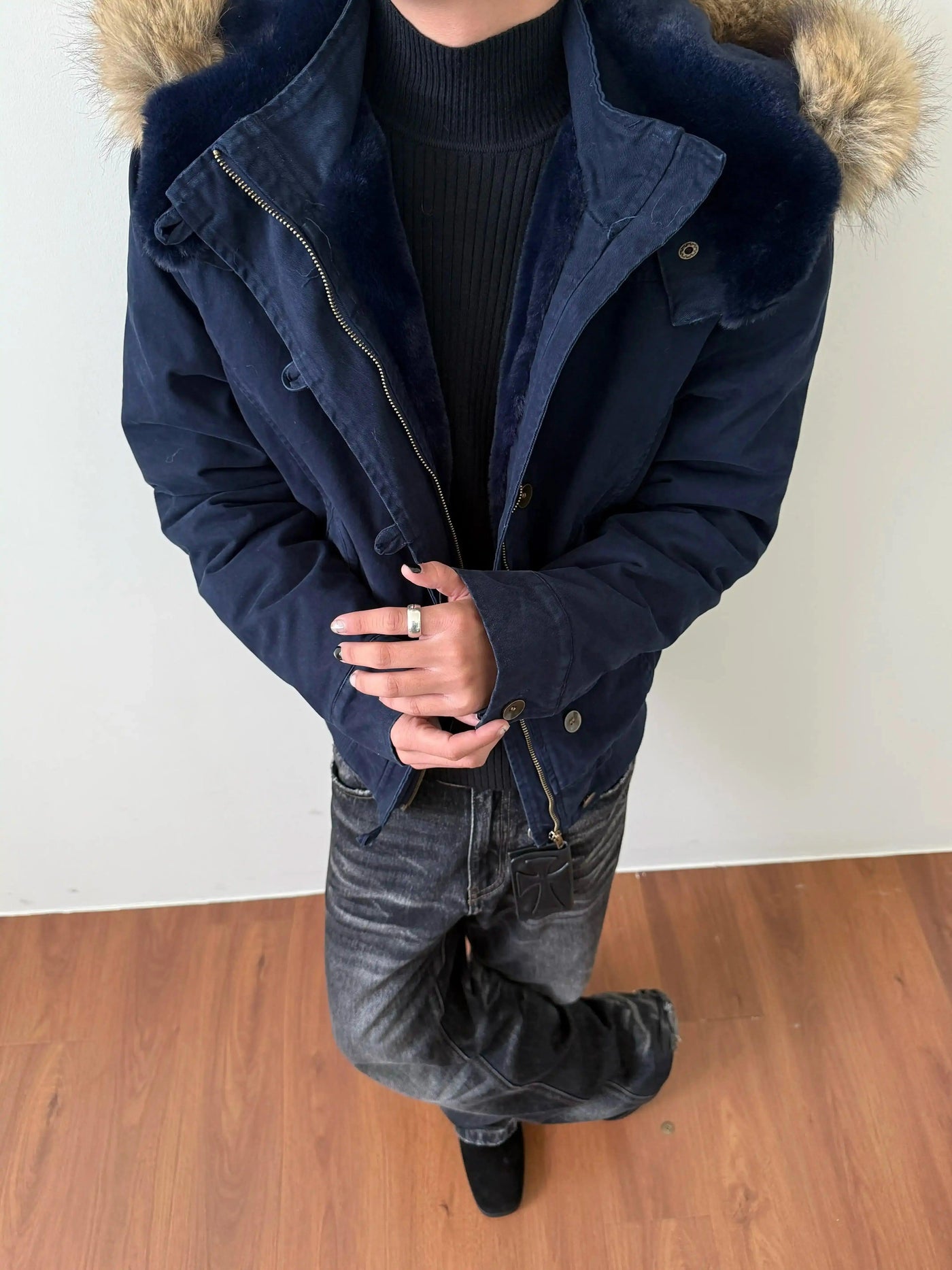 Faux Fur Lined Hooded Jacket