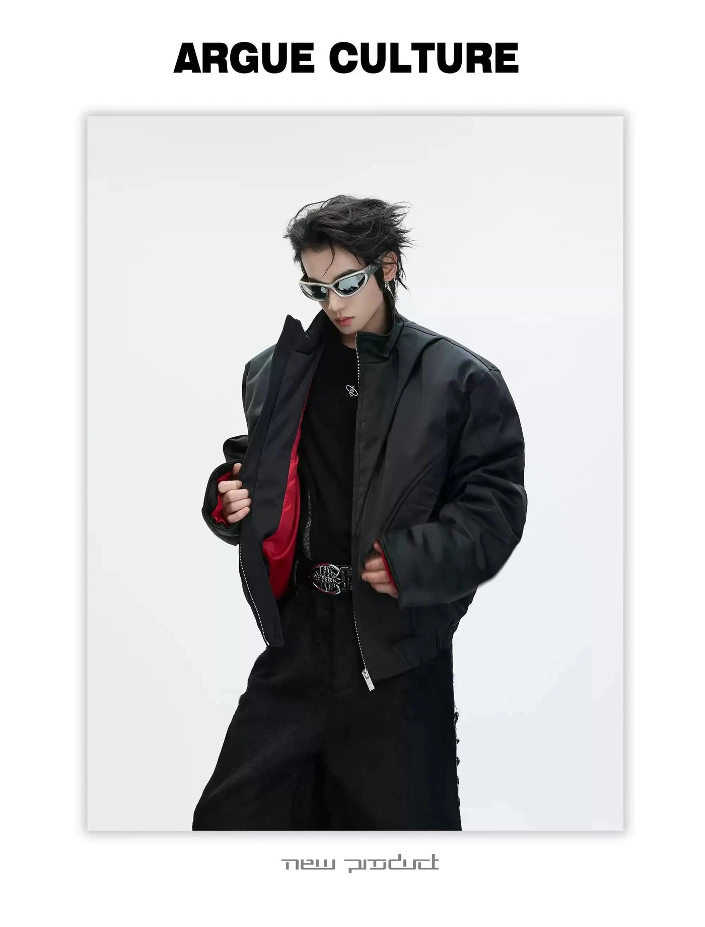 Structured Side Pockets Padded Jacket