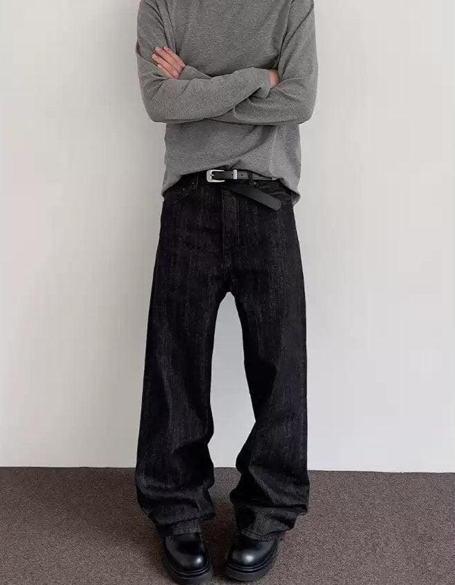 Solid Color Buttoned Versatile Jeans