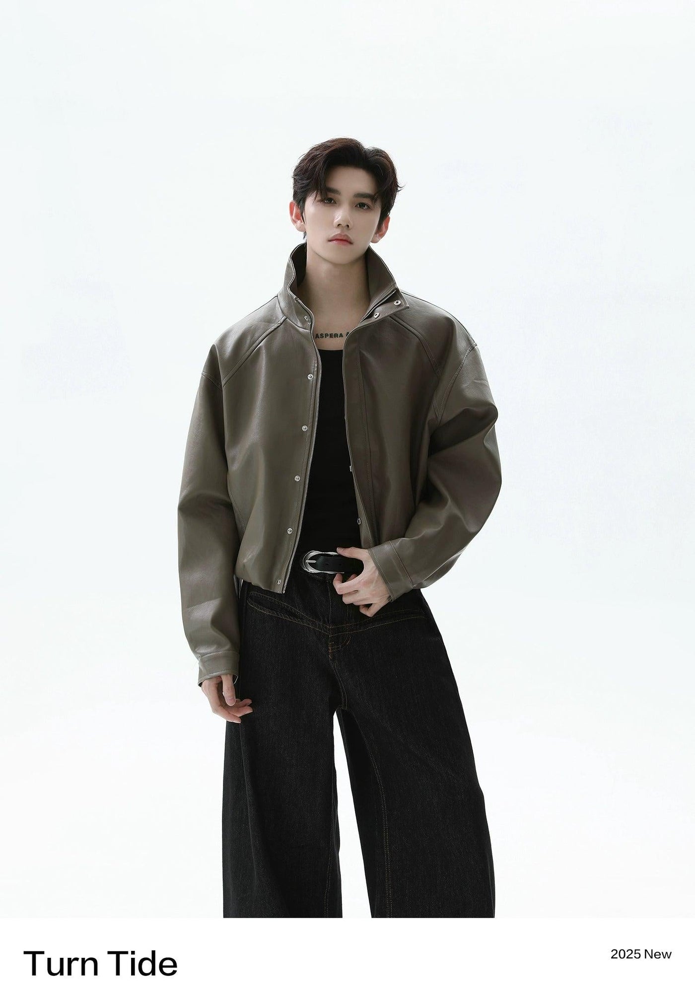 Structured PU Leather Short Jacket