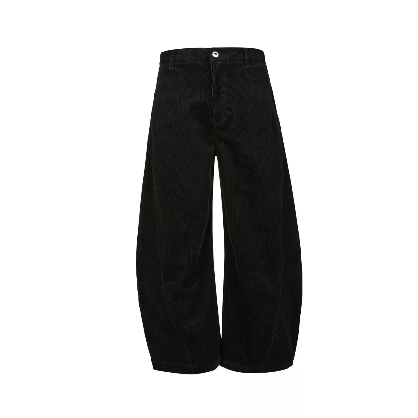 Plain Corduroy Barrel Jeans