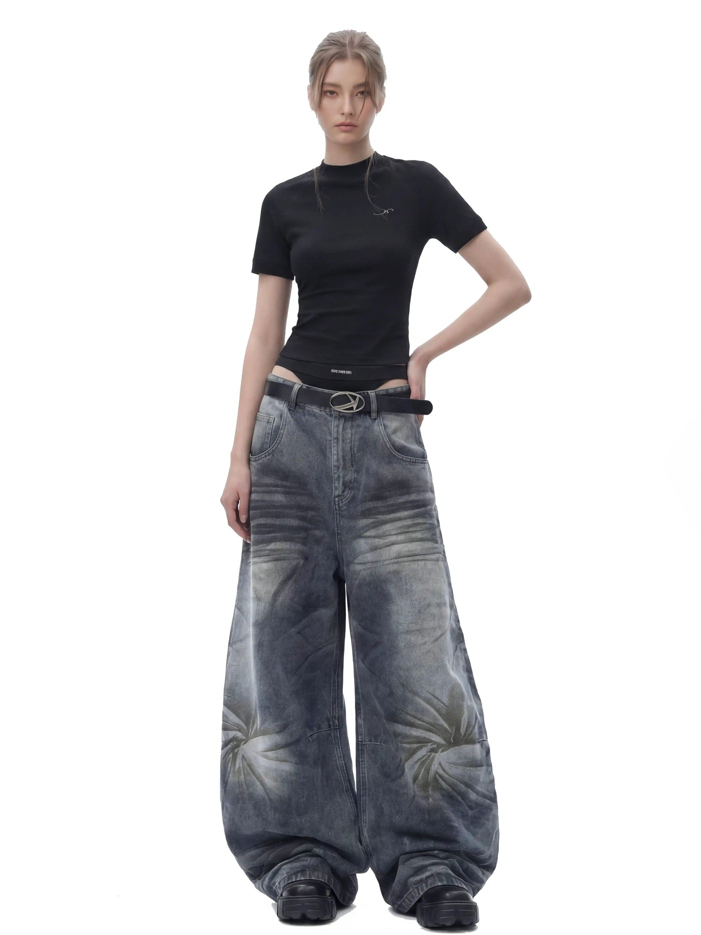 Fade Spots Grunge Whiskers Jeans