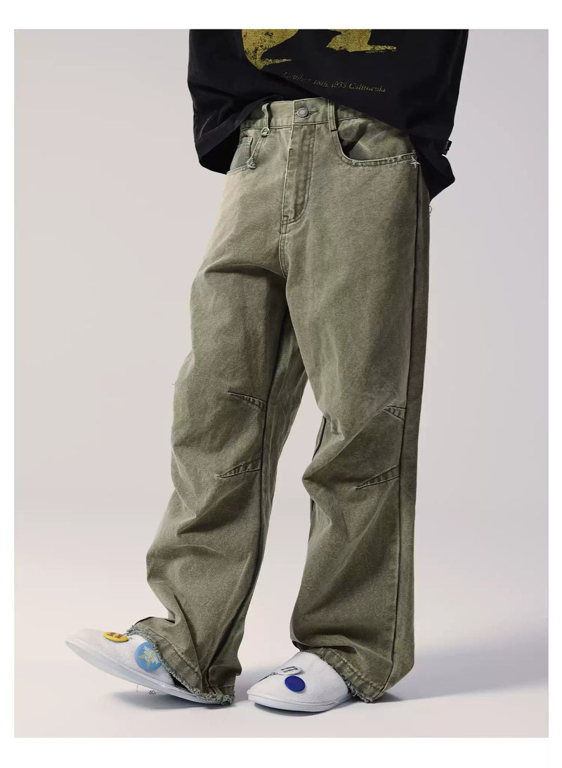 Loose Fit Washed Workwear Jeans