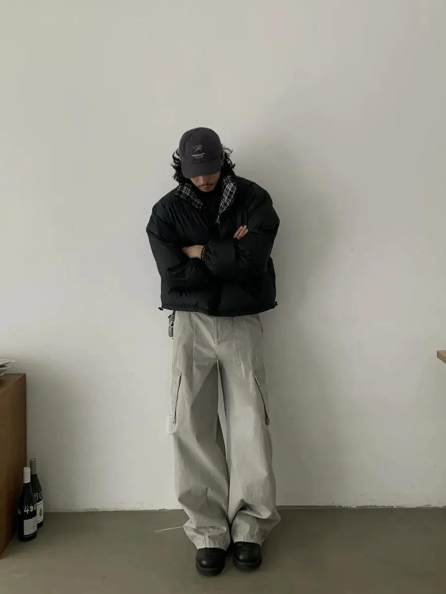 Distressed Wide Leg Cargo Pants