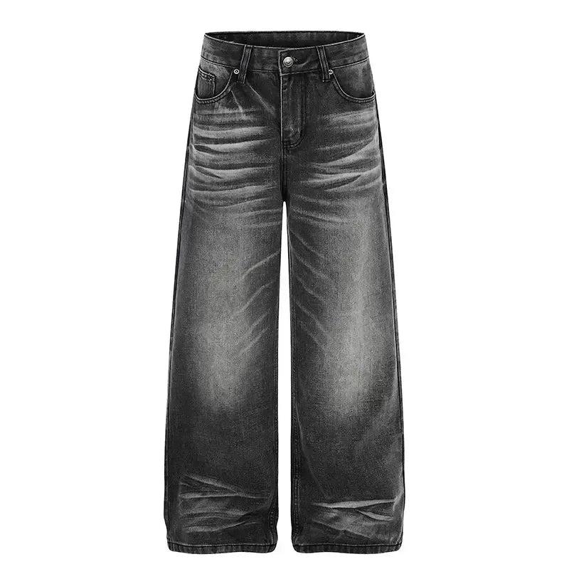 Vintage Distressed Straight Leg Jeans